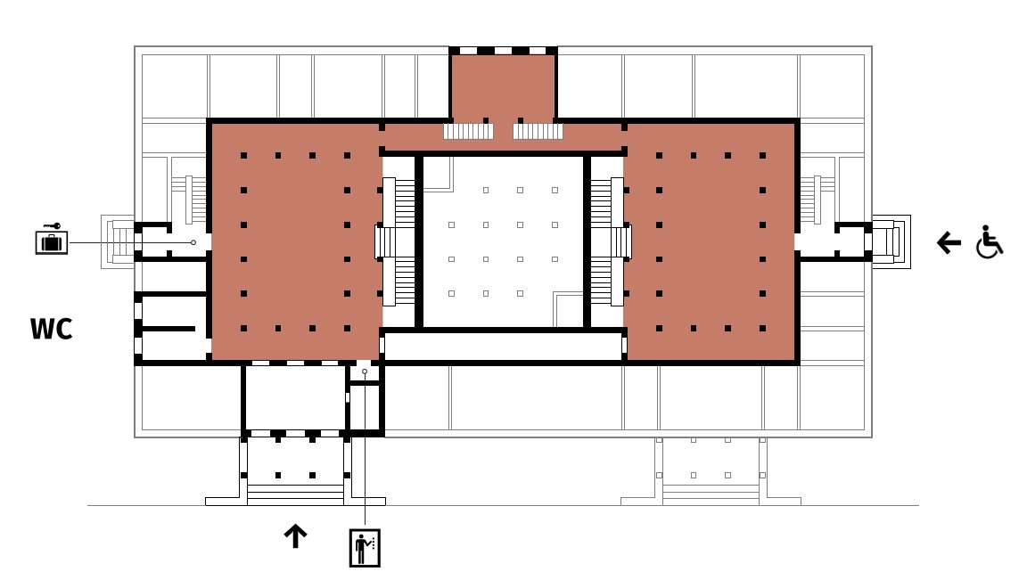 Gezeichneter Plan des Erdgeschoßes